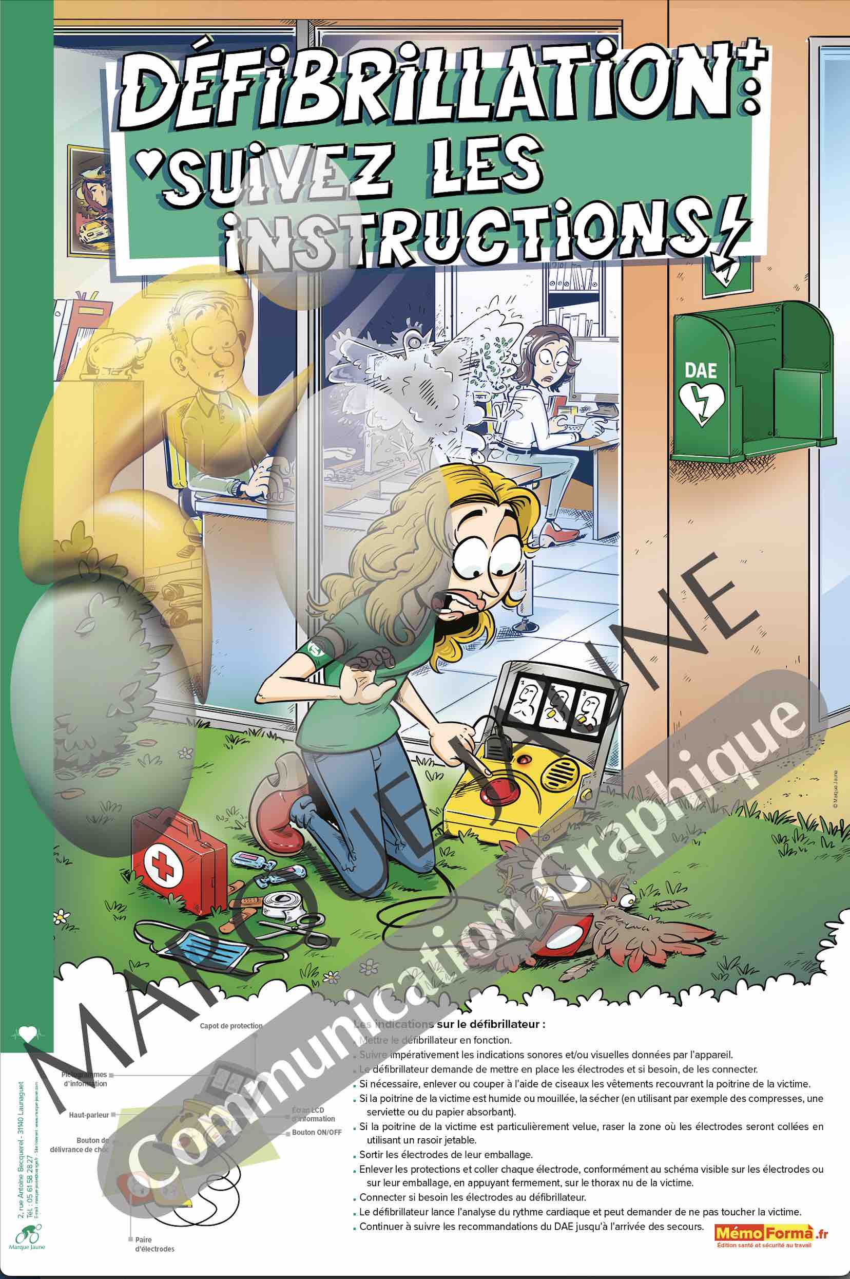 Poster SST : Défibrillation 40x60