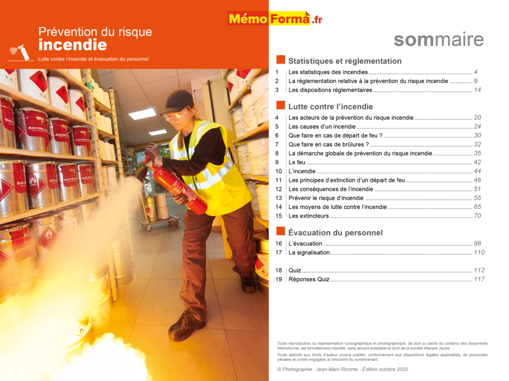 Support formateur – Prévention du risque Incendie - MémoForma.fr
