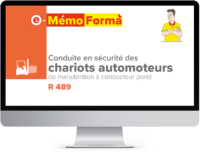 Formation en ligne e-MémoForma – Conduite en sécurité des chariots automoteurs de manutention à conducteur porté - MémoForma.fr