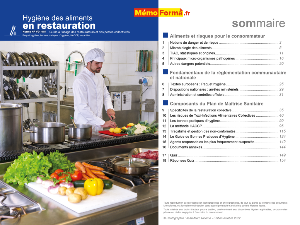 Support formateur – Hygiène des aliments en restauration (des restaurateurs et des petites collectivités) - MémoForma.fr