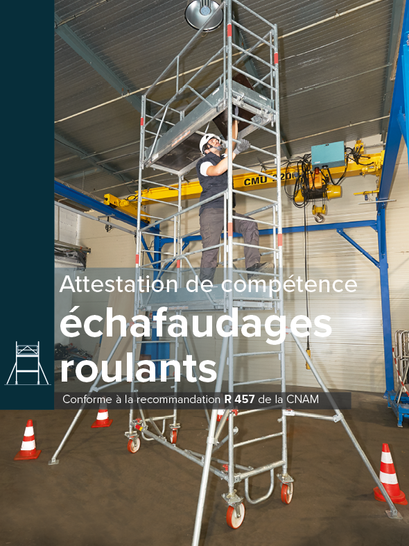 Carte d'Attestation de compétences échafaudages roulants